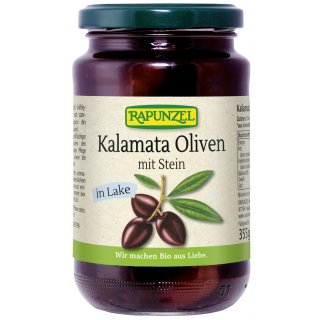 Rapunzel Kalamata Olives in Lake with Stone organic 355 g ATG 210 g