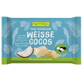 Rapunzel White Cocos Chocolate with Coconut Pieces organic 100 g