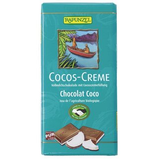 Rapunzel Cocos Creme Vollmilch Schokolade gefüllt bio 100 g
