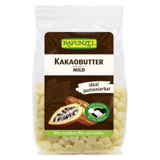 Rapunzel Cocoa Butter mild organic 100 g bag