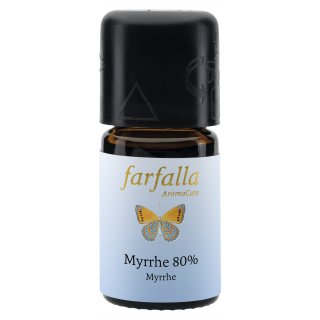 Farfalla Myrrh 80% (20% Alc.) essential oil pure organic wild harvest 5 ml