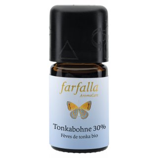 Farfalla Tonka Bean 30% (70% Alc.) essential oil pure organic 5 ml