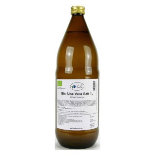 Sala  aloe vera juice 100% pure 600mg/L aloverose organic 1 L 1000 ml glass bottle
