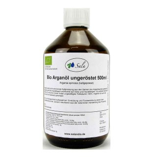 Sala Arganöl kaltgepresst ungeröstet food grade BIO 500 ml Glasflasche