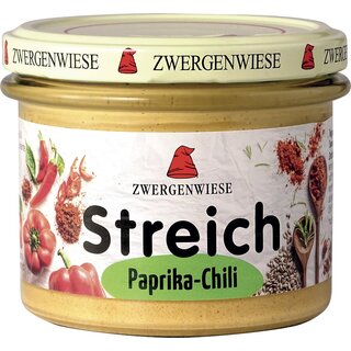 Zwergenwiese Streich Paprika Chili glutenfrei vegan bio 180 g