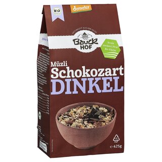 Bauckhof Delicate Spelt "Müzli" Muesli chocolate vegan demeter organic 425 g