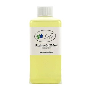 Sala Ricinus Castor Oil cold pressed Ph. Eur. 250 ml HDPE bottle