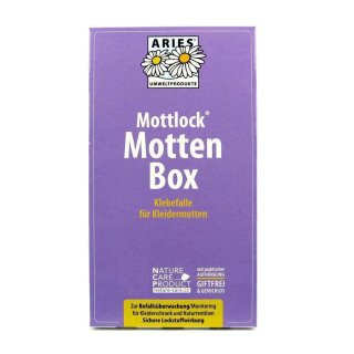 Aries Mottlock Klebefalle Mottenbox gegen Kleidermotten vegan