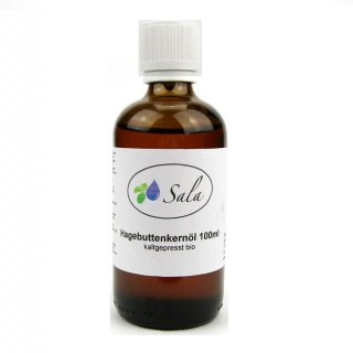 Sala Rosehip Kernel Oil cold pressed organic 100 ml glass bottle