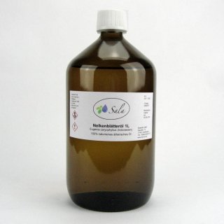 Sala Nelkenblätteröl ätherisches Nelkenöl Gewürznelke naturrein 1 L 1000 ml Glasflasche