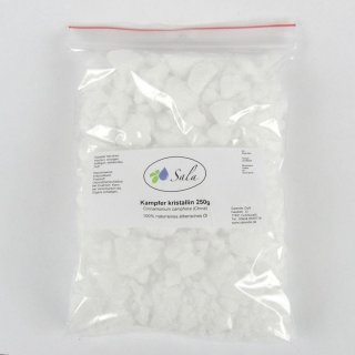 Sala Kampfer kristallin Kampferkristalle Brocken naturrein 250 g Beutel