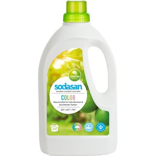 Sodasan Color Flüssigwaschmittel Limette vegan 1,5 L 1500 ml