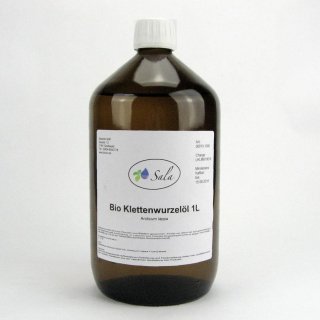 Sala Klettenwurzelöl Wirkstofföl BIO 1 L 1000 ml Glasflasche