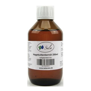 Sala Hagebuttenkernöl Wildrosenöl kaltgepresst BIO 250 ml Glasflasche
