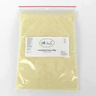 Sala Cocoa Butter Powder food grade 250 g bag