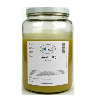 Sala Lanolin anhydrat pestizidfrei Ph. Eur. 1 kg 1000 g Glas