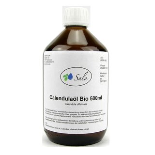 Sala Calendulaöl Ringelblumenöl BIO 500 ml Glasflasche