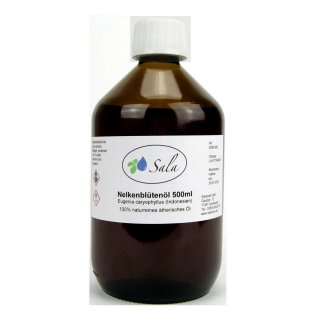 Sala Nelkenblütenöl Gewürznelke ätherisches Öl naturrein 500 ml Glasflasche