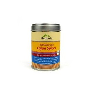 Herbaria Cajun Spices for Barbecue or Pan-fried organic 80 g Can