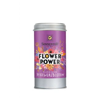 Sonnentor Flower Power Herbal Spice Sugar Mix vegan organic 40 g shaker can