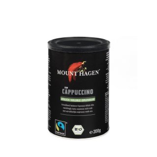 Mount Hagen Cappuccino organic 200 g can