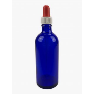 Sala Blauglasflasche DIN 18 Pipettenflasche Pipette weiß-rot 100 ml