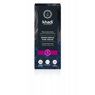 Khadi Natural Hair Color pure indigo black vegan 100 g