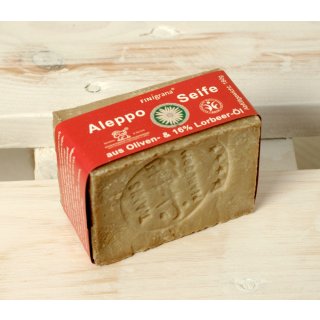 Finigrana Aleppo Seife Olive mit 16% Lorbeeröl vegan 180 g