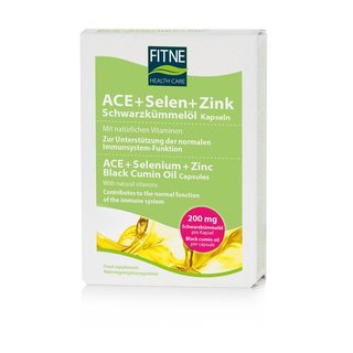 Fitne ACE + Selen + Zink Schwarzkümmelöl Kapseln 60 Stück 32 g