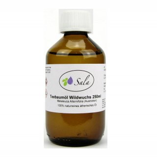 Sala Tea Trea essential oil wild harvest 100% pure 250 ml glass bottle