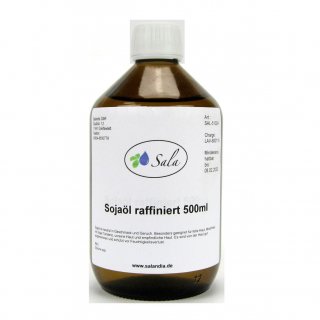 Sala Glycine Soya Oil refined 500 ml glass bottle