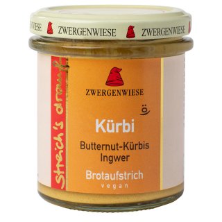 Zwergenwiese Streichs drauf Kürbi Butternut Kürbis Ingwer glutenfrei vegan bio160 g
