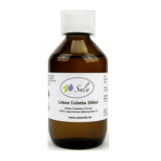Sala Litsea Cubeba ätherisches Öl naturrein 250 ml Glasflasche