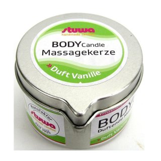 Stuwa Body Candle Massagekerze Vanille konv. 100 ml Metalldose