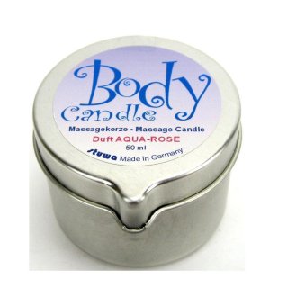 Stuwa Body Candle Massagekerze Aqua Rose  konv. 50 ml Metalldose