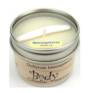 Stuwa Body Candle Massagekerze Vanille konv. 115 ml Design Metalldose
