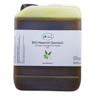 Sala BIO-Neemöl kaltgepresst mit Salamul Emulgator fertig gemischt 2,5 L 2500 ml Kanister