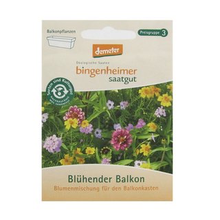 Bingenheimer Saatgut Blühender Balkon Blütenmischung demeter bio für ca. 3 lfd. Meter