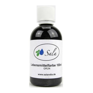Sala Food Coloring Liquid E131 / E102 Green conv. 100 ml PET bottle
