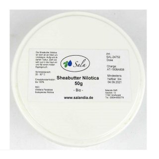 Sala Sheabutter Nilotica cold pressed organic 50 g can