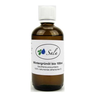 Sala Wintergrünöl ätherisches Öl naturrein BIO 100 ml Glasflasche