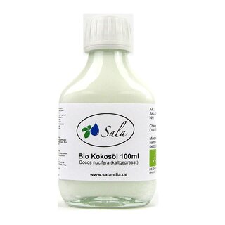 Sala Coconut Oil cold pressed organic 100 ml NH glass bottle