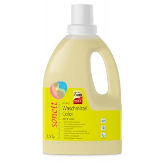 Sonett Waschmittel Color Mint & Lemon vegan 1,5 L 1500 ml Flasche