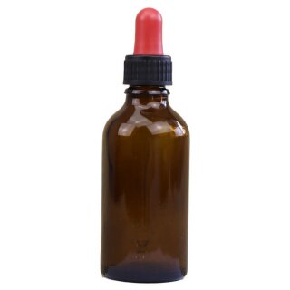 Sala Braunglasflasche DIN 18 Pipettenflasche Pipette schwarz-rot 50 ml
