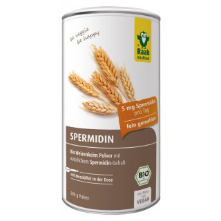 Raab Vitalfood Spermidin Wheat Germ Powder vegan organic 200 g can