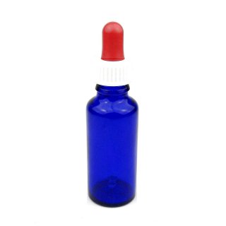 Sala Blauglasflasche DIN 18 Pipettenflasche Pipette weiß-rot 30 ml