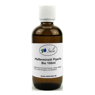 Sala Pfefferminzöl mentha piperita ätherisches Öl naturrein bio 100 ml Glasflasche