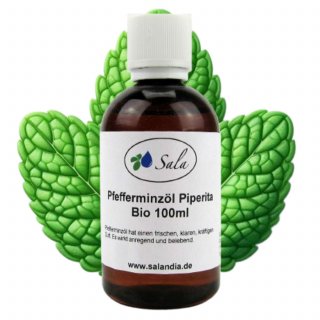 Sala Pfefferminzöl Aroma mentha piperita ätherisches Öl naturrein BIO 100 ml PET Flasche