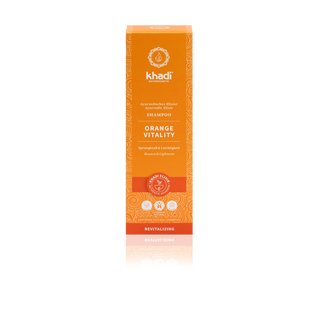 Khadi Ayurvedisches Elixier Shampoo Orange Vitality Sprungkraft & Leichtigkeit vegan 200 ml