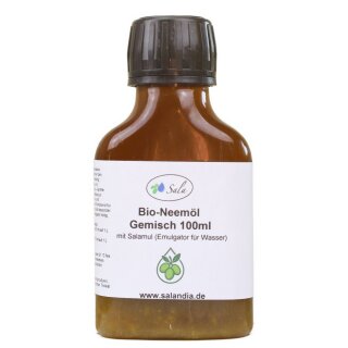 Sala BIO-Neemöl kaltgepresst mit Salamul Emulgator fertig gemischt 100 ml PET Taschenflasche